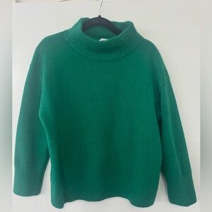 Lush Emerald Green Cowl Neck Sweater